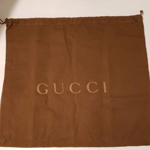 Vintage GUCCI Large Brown Fabric Dustbag 20"x18.5"